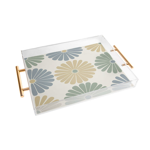 Colour Poems Retro Daisy Multicolor I Acrylic Tray