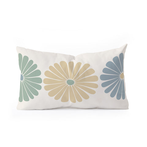Colour Poems Retro Daisy Multicolor I Oblong Throw Pillow
