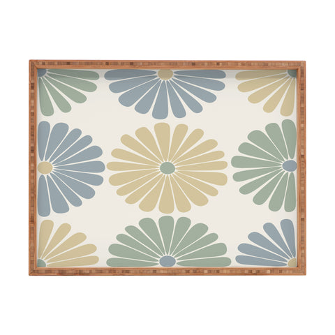 Colour Poems Retro Daisy Multicolor I Rectangular Tray