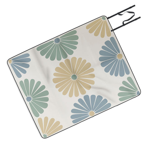 Colour Poems Retro Daisy Multicolor I Picnic Blanket