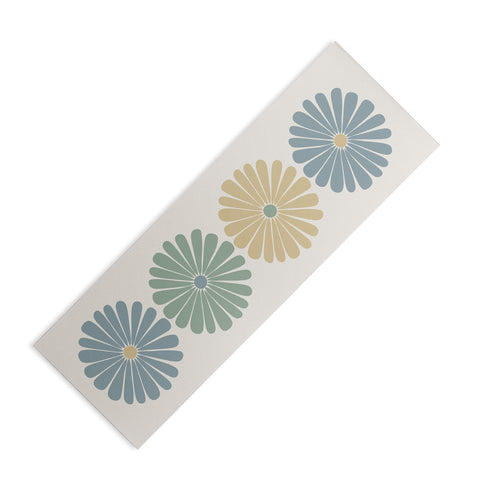 Colour Poems Retro Daisy Multicolor I Yoga Mat