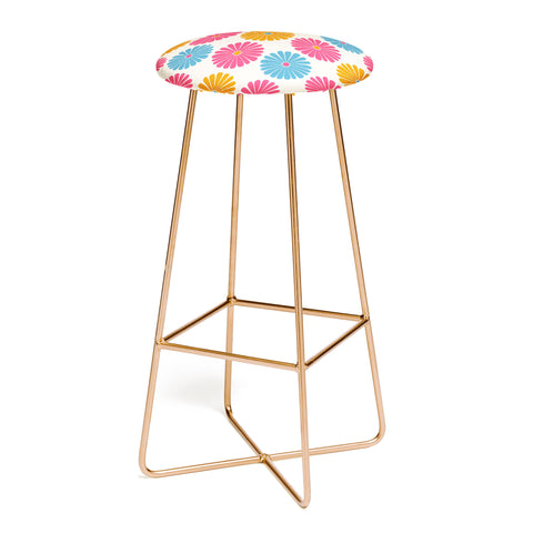Colour Poems Retro Daisy Multicolor II Bar Stool