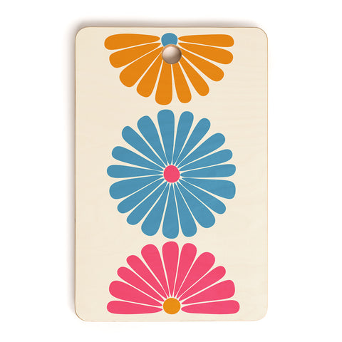 Colour Poems Retro Daisy Multicolor II Cutting Board Rectangle
