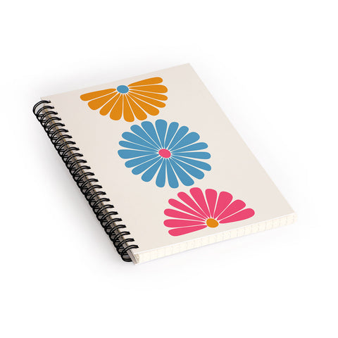 Colour Poems Retro Daisy Multicolor II Spiral Notebook