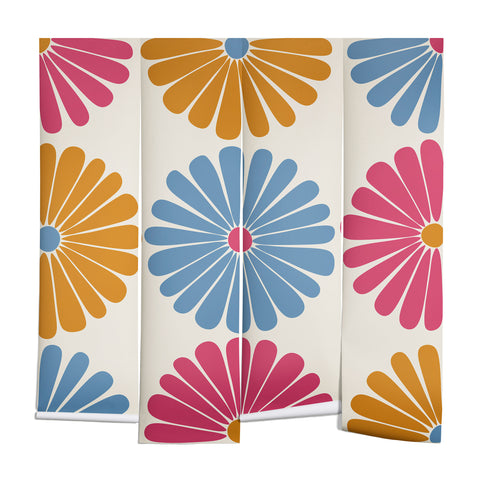 Colour Poems Retro Daisy Multicolor II Wall Mural