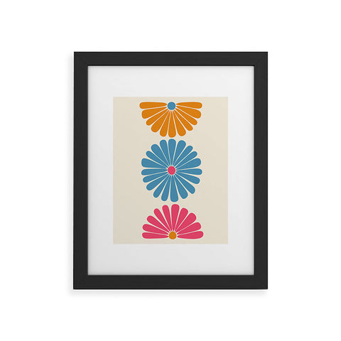 Colour Poems Retro Daisy Multicolor II Framed Art Print