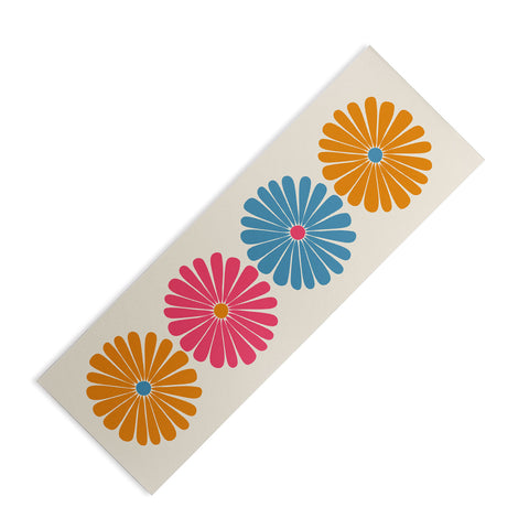 Colour Poems Retro Daisy Multicolor II Yoga Mat