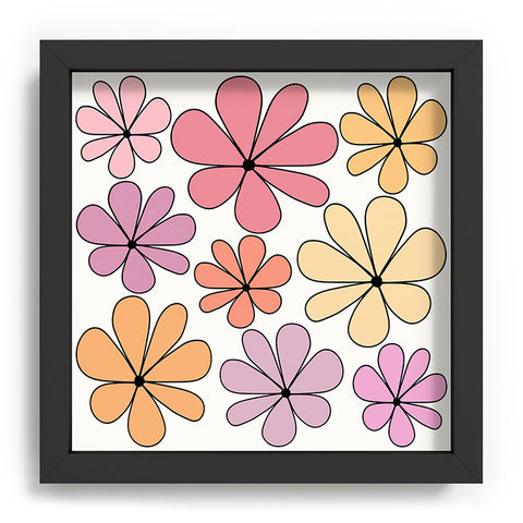 Colour Poems Retro Daisy Multicolor IV Recessed Framing Square