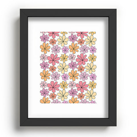Colour Poems Retro Daisy Multicolor IV Recessed Framing Rectangle
