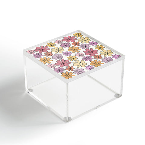 Colour Poems Retro Daisy Multicolor IV Acrylic Box
