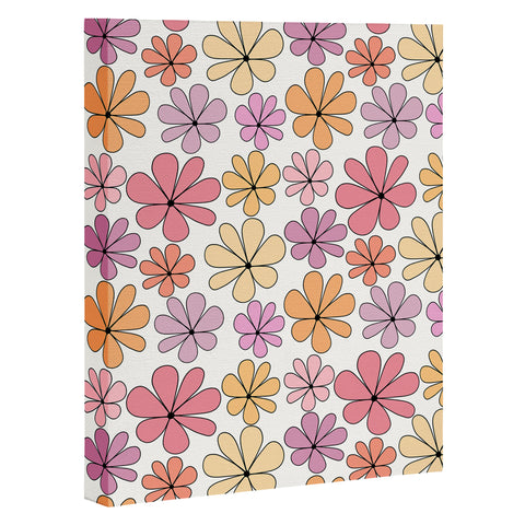 Colour Poems Retro Daisy Multicolor IV Art Canvas