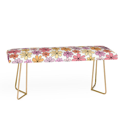 Colour Poems Retro Daisy Multicolor IV Bench