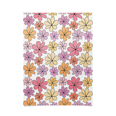 Colour Poems Retro Daisy Multicolor IV Poster