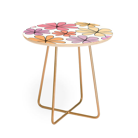 Colour Poems Retro Daisy Multicolor IV Round Side Table