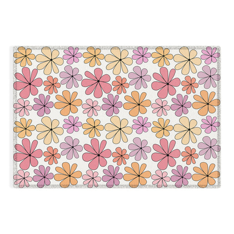 Colour Poems Retro Daisy Multicolor IV Outdoor Rug