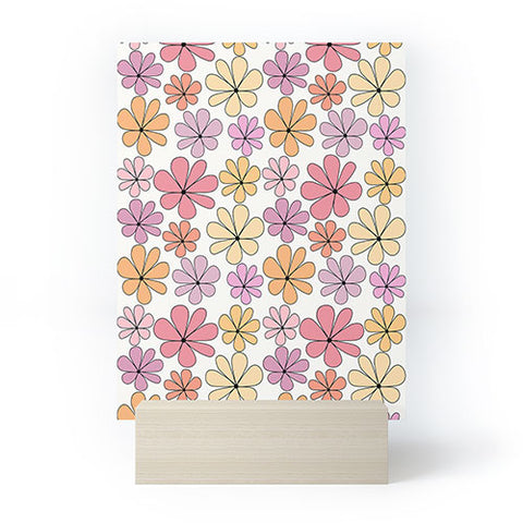 Colour Poems Retro Daisy Multicolor IV Mini Art Print