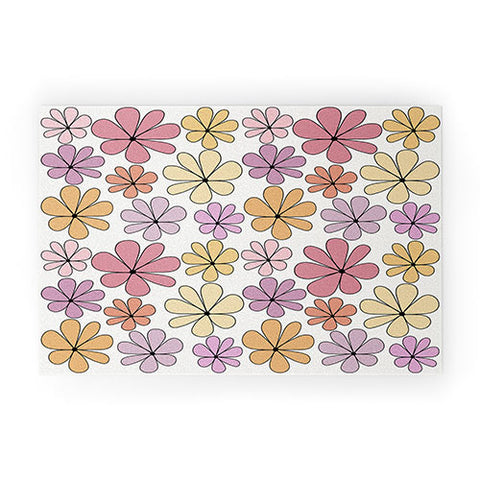 Colour Poems Retro Daisy Multicolor IV Welcome Mat