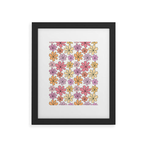 Colour Poems Retro Daisy Multicolor IV Framed Art Print
