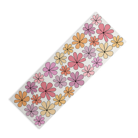Colour Poems Retro Daisy Multicolor IV Yoga Mat