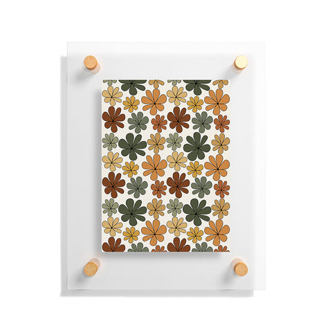 Colour Poems Retro Daisy Multicolor IX Floating Acrylic Print