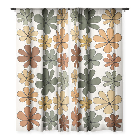 Colour Poems Retro Daisy Multicolor IX Sheer Non Repeat