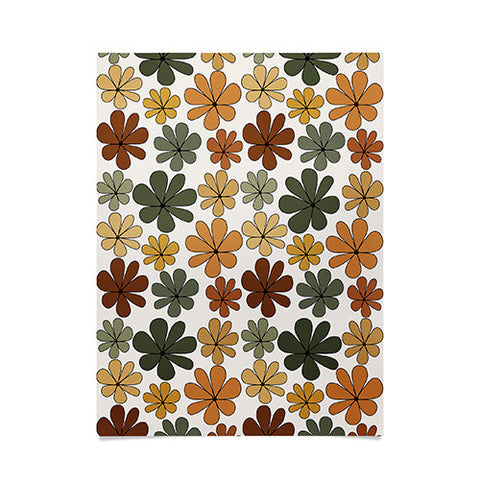 Colour Poems Retro Daisy Multicolor IX Poster