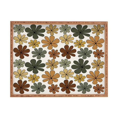 Colour Poems Retro Daisy Multicolor IX Rectangular Tray