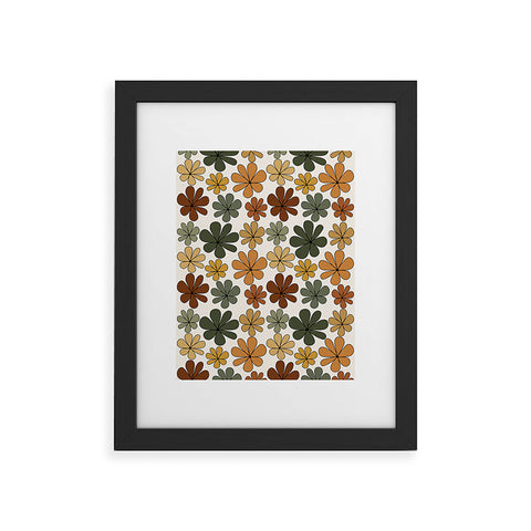 Colour Poems Retro Daisy Multicolor IX Framed Art Print