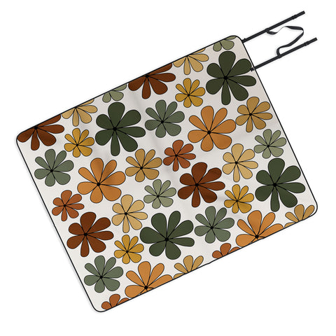 Colour Poems Retro Daisy Multicolor IX Picnic Blanket