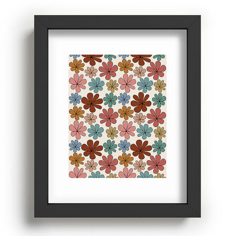 Colour Poems Retro Daisy Multicolor XII Recessed Framing Rectangle