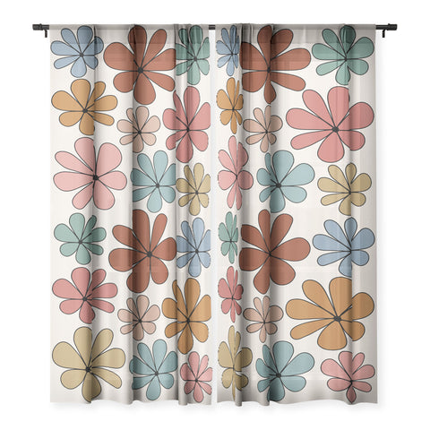 Colour Poems Retro Daisy Multicolor XII Sheer Non Repeat