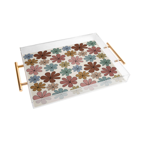 Colour Poems Retro Daisy Multicolor XII Acrylic Tray