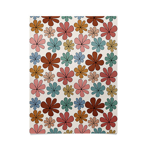 Colour Poems Retro Daisy Multicolor XII Poster