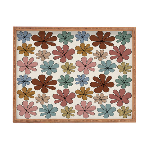 Colour Poems Retro Daisy Multicolor XII Rectangular Tray