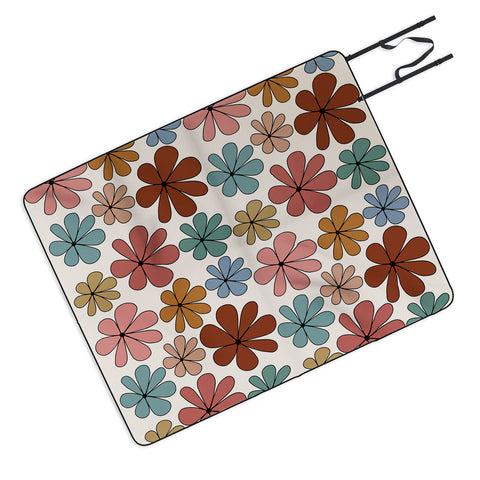 Colour Poems Retro Daisy Multicolor XII Picnic Blanket