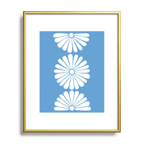 Colour Poems Retro Daisy XII Metal Framed Art Print