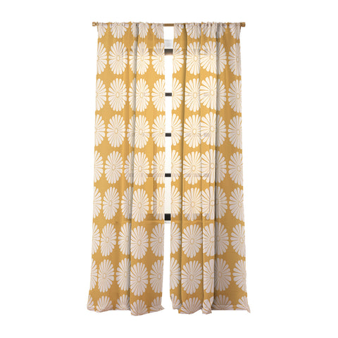 Colour Poems Retro Daisy XIX Sheer Window Curtain