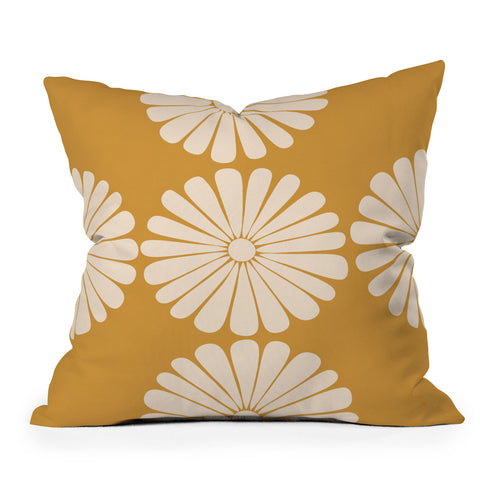 Colour Poems Retro Daisy XIX Throw Pillow
