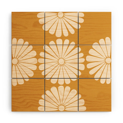 Colour Poems Retro Daisy XIX Wood Wall Mural