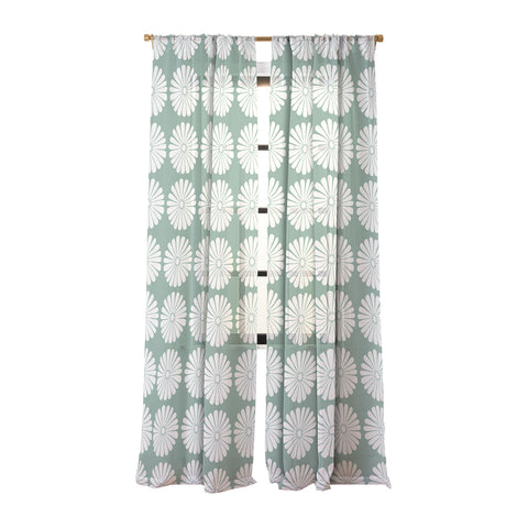 Colour Poems Retro Daisy XX Sheer Window Curtain