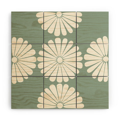 Colour Poems Retro Daisy XX Wood Wall Mural