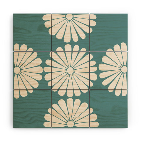 Colour Poems Retro Daisy XXIII Wood Wall Mural
