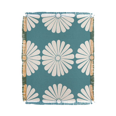 Colour Poems Retro Daisy XXIII Throw Blanket