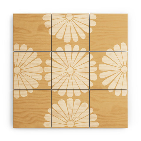 Colour Poems Retro Daisy XXIV Wood Wall Mural