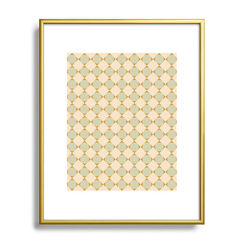 Colour Poems Retro Geometric Pattern III Metal Framed Art Print