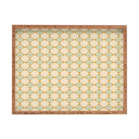 Colour Poems Retro Geometric Pattern III Rectangular Tray