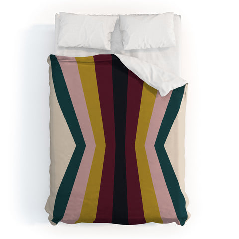 Colour Poems Retro Stripes Reflection III Duvet Cover
