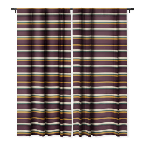 Colour Poems Retro Stripes XII Blackout Window Curtain