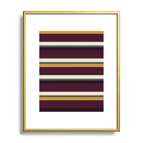 Colour Poems Retro Stripes XII Metal Framed Art Print