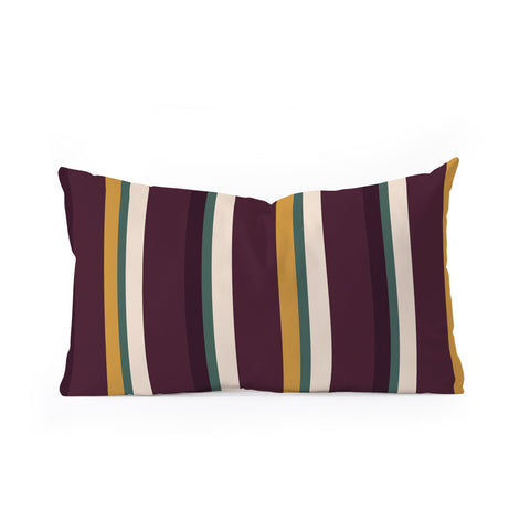 Colour Poems Retro Stripes XII Oblong Throw Pillow